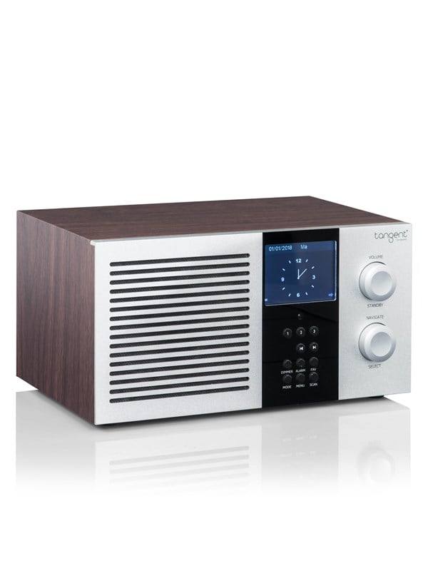 Elio Mono Internet Radio Alu Walnut   Dab Dab+ Am Fm   Mono   Brun fra Tangent
