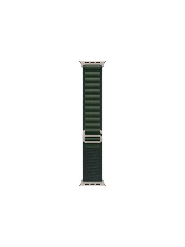 49mm Dark Green Alpine Loop   Medium   Titanium Finish fra Apple